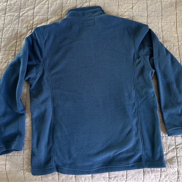 mack russo mens xl blue fleece 1/4 zip pullover kangaroo pocket sweatshirt nwt - Picture 2 of 7